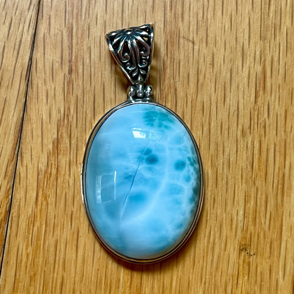 Larimar Sterling Silver Pendant